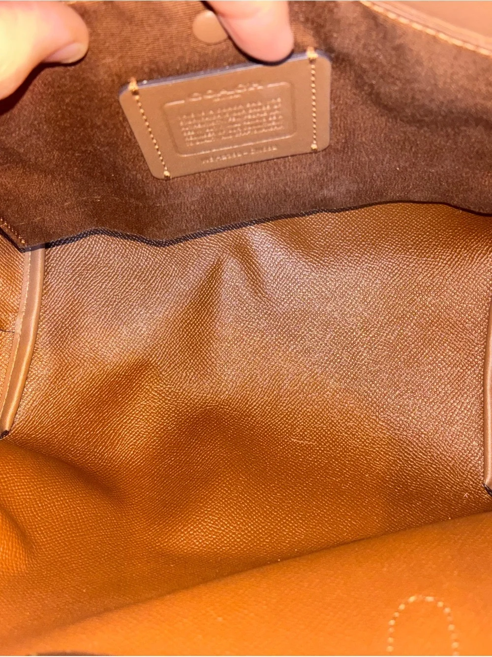 Coach Brown Signature Snowflake Tote and Zip Wristlet Set